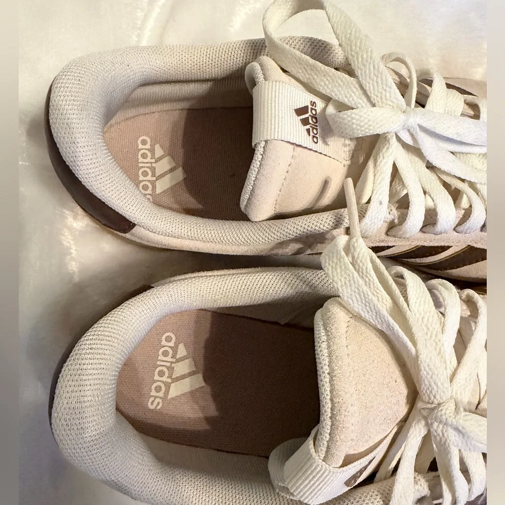 Adidas Beige and Dark Brown Sneakers - Picture 7 of 11